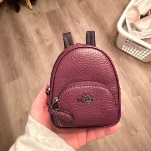 Coach Plum Leather Mini Backpack